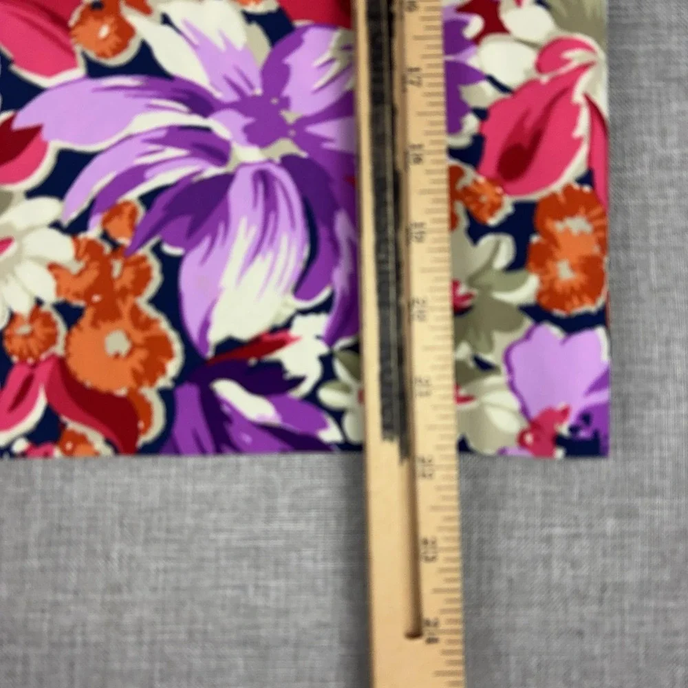 J. McLaughlin Skirt Womens Large Floral Knit Knee Length Pencil Stretch